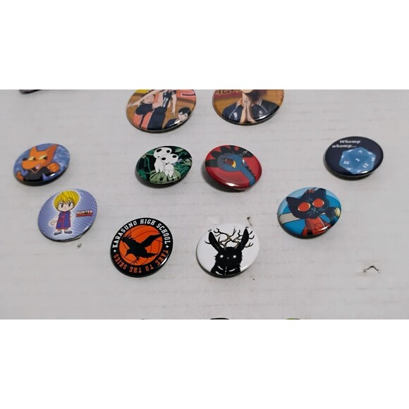 HUGE LOT OF PIN BACK ANIME BUTTONS 17 COUNT FUMIKAGE TOKOYAMI ETC - Picture 3 of 10